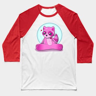 Valentine's Raccoon Baseball T-Shirt